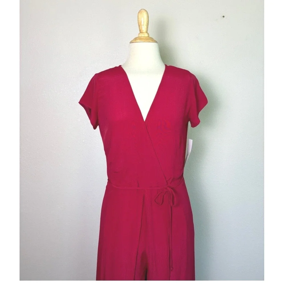 New LUCY LOVE Made in USA Brick Red‎ XS Short Romper with Attached Skirt Party
